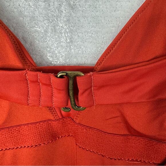 Andie Swim The Tahiti One Piece In Chili Pepper Open Back Deep V Size XS NEW - Picture 6 of 14